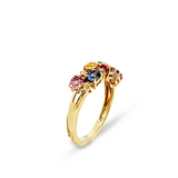 14KT Yellow Gold Rainbow Sapphire & Yellow Diamond