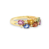 14KT Yellow Gold Rainbow Sapphire & Yellow Diamond