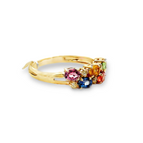 14KT Yellow Gold Rainbow Sapphire & Yellow Diamond