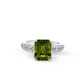 925 Sterling Silver Peridot & White Topaz