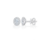 White Diamond 14 White Gold Earing