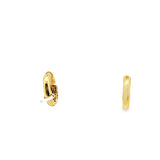 10KT Yellow Gold Multi Color Diamond Hoop Earrings