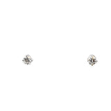 14KT White Gold Diamond Stud Earrings