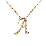 0.08 White Diamond Round 14K Yellow Gold Necklace Length 18
