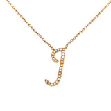 0.07 White Diamond Round 14K Yellow Gold Necklace Length 18