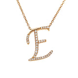 0.09 White Diamond Round 14K Yellow Gold Necklace Length 18