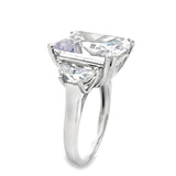 925 Sterling Silver 3-Stone CZ Ring