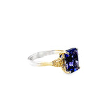 14KT Two Tone Gold Tanzanite & Yellow Diamond