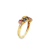 14KT Yellow Gold Rainbow Sapphire & Yellow Diamond