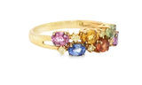 14KT Yellow Gold Rainbow Sapphire & Yellow Diamond