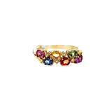 14KT Yellow Gold Rainbow Sapphire & Yellow Diamond