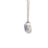 14K Tanzanite white gold pendant