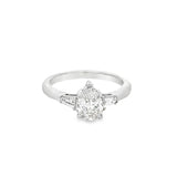 14KT WHITE GOLD PEAR SHAPE DIAMOND ENGAGEMENT RING