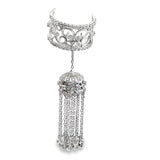 925 Sterling Silver CZ Tassle Ring