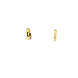 10KT Yellow Gold Multi Color Diamond Hoop Earrings