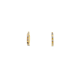 14KT Yellow Gold Cushion Yellow Diamond Hoop Earrings