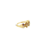 14KT YELLOW GOLD MULTI COLOR DIAMOND BAND