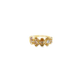 14KT YELLOW GOLD MULTI COLOR DIAMOND BAND