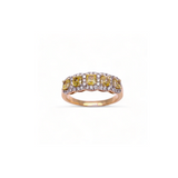 14KT YELLOW GOLD 5 STONE CUSHION YELLOW DIAMOND BAND