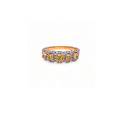 14KT YELLOW GOLD 5 STONE CUSHION YELLOW DIAMOND BAND